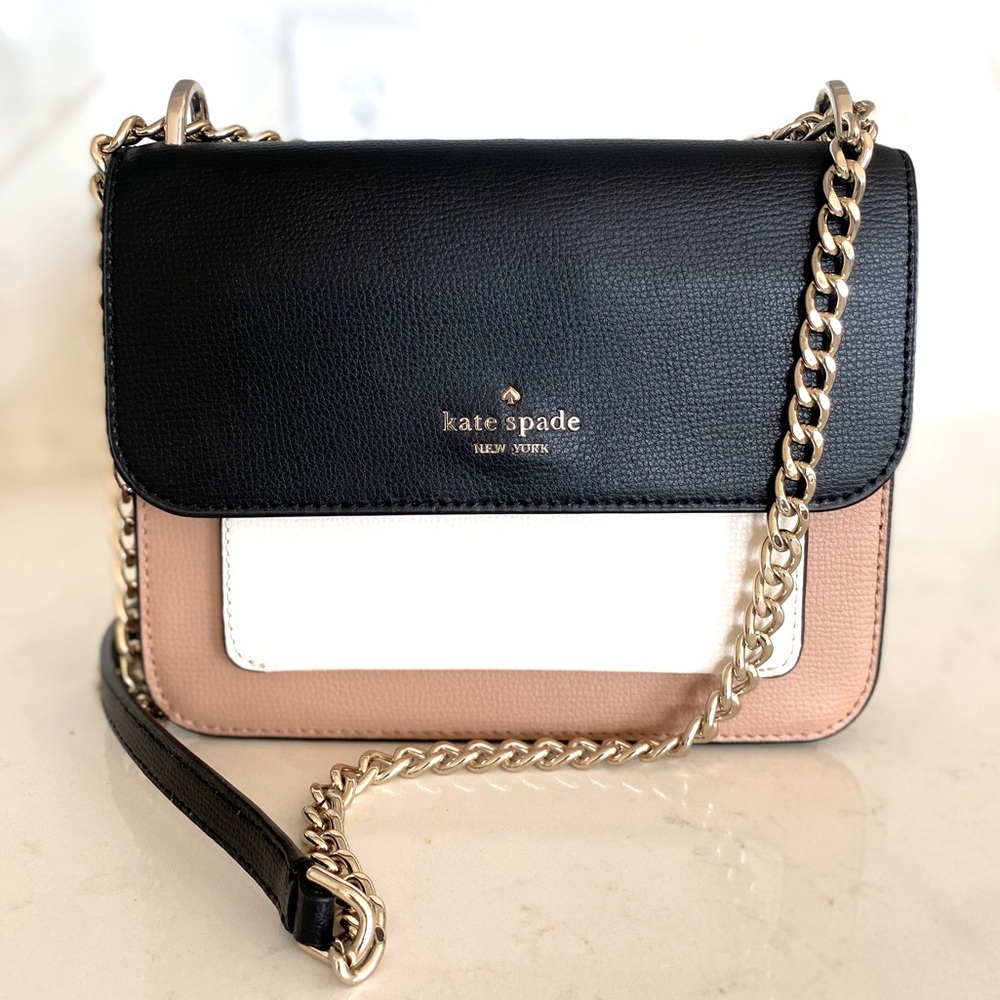 Kate Spade Leather Remi Colorblock Crossbody with Chain Strap